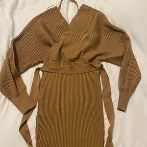 Brown Sweater Dress